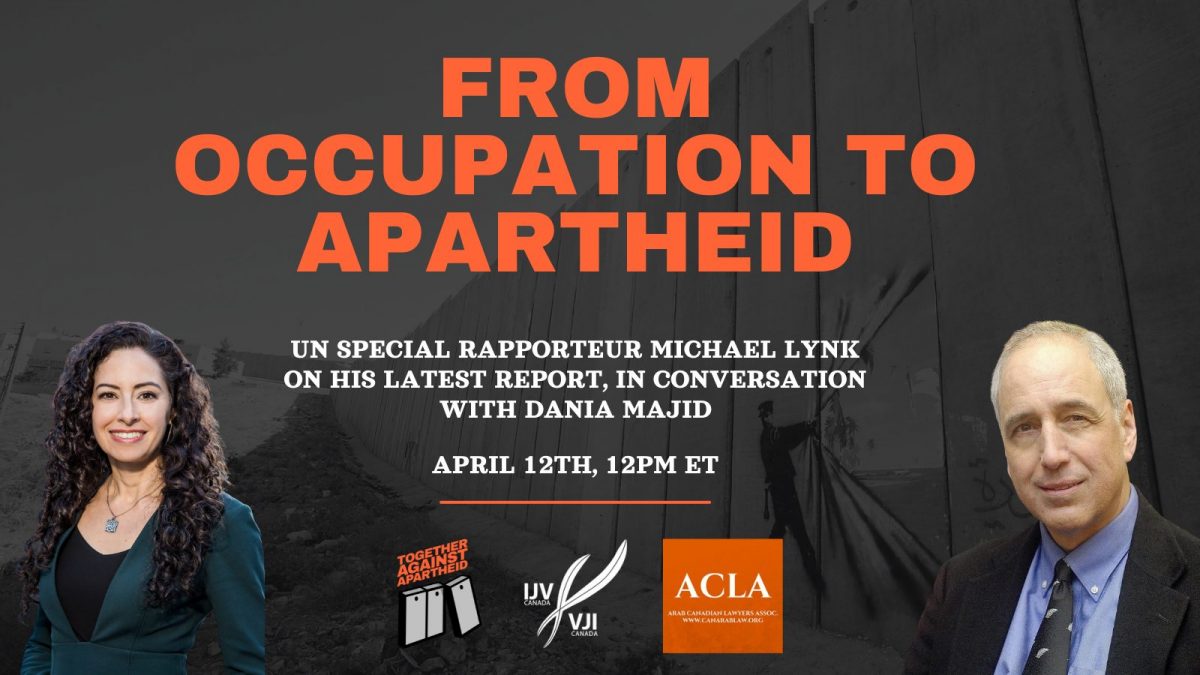 From Occupation to Apartheid: UN Special Rapporteur Michael Lynk on his latest report