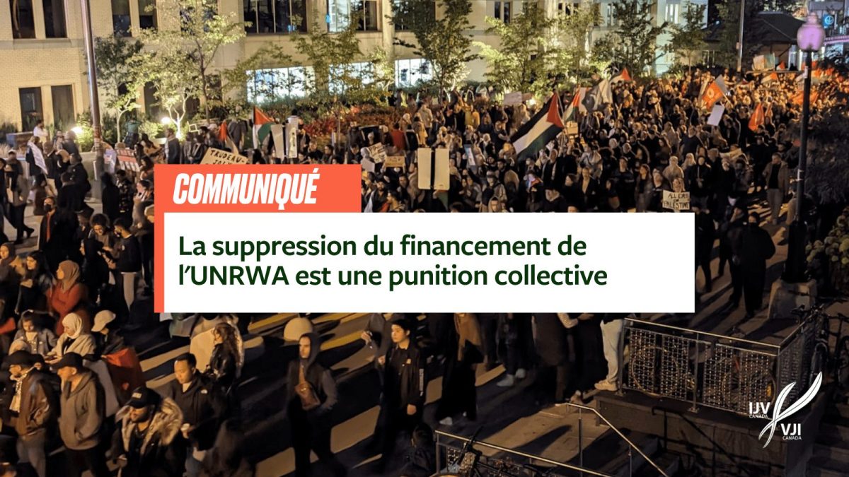 La suppression du financement de l’UNRWA est une punition collective